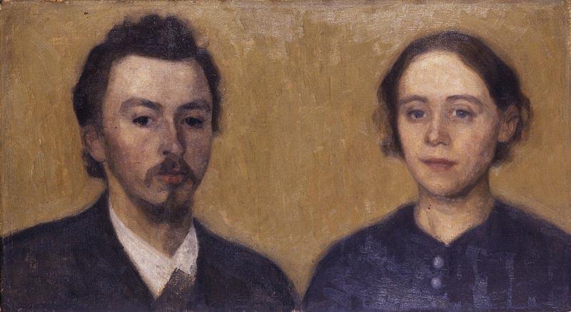 Vilhelm Hammershoi Double Portrait of the Artist and his Wife oil painting picture